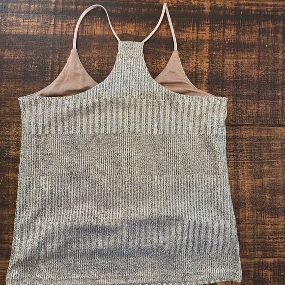 Anthropologie Bishop + Young Letitia Shimmer Racerback Tank Top- NWOT - Picture 5 of 5